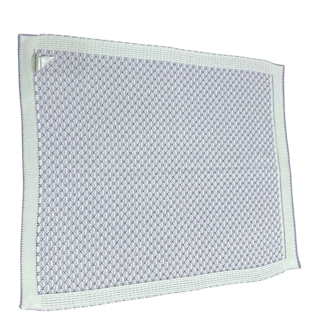 Pottery Barn Kids Lavender‎ White Baby Blanket Lap Blanket Crochet Size 29X33